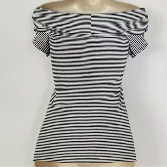 J. CREW Women’s Striped Off The Shoulder Top - Picture 4 of 8